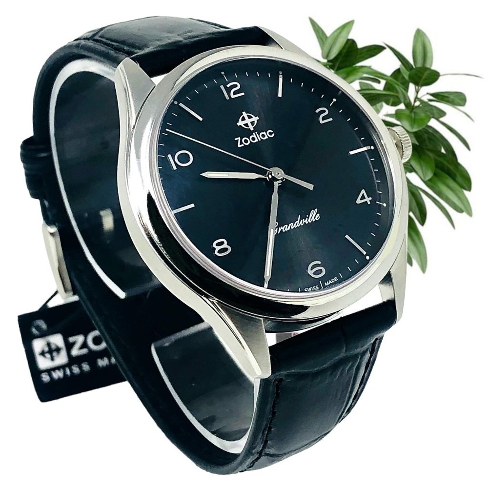 🌸NWT Zodiac 🌸🔥🔥🔥Grandville Alligator Leather Watch ZO9301